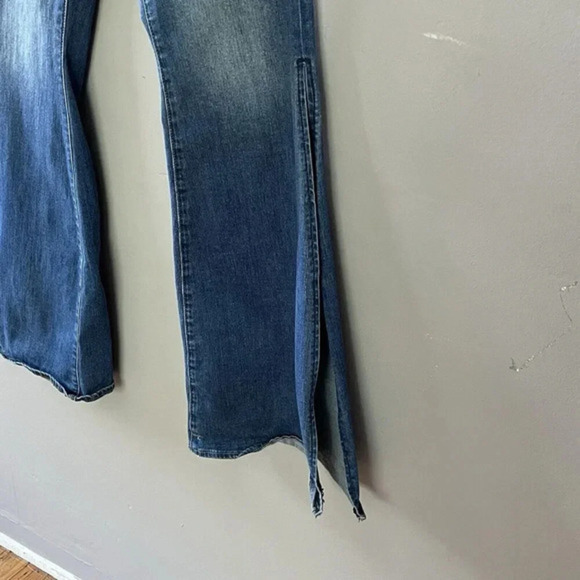 Articles of Society Split Flare Jeans Womens 7 (28"W)Blue Hi-Rise Bell Bottoms - Picture 5 of 15